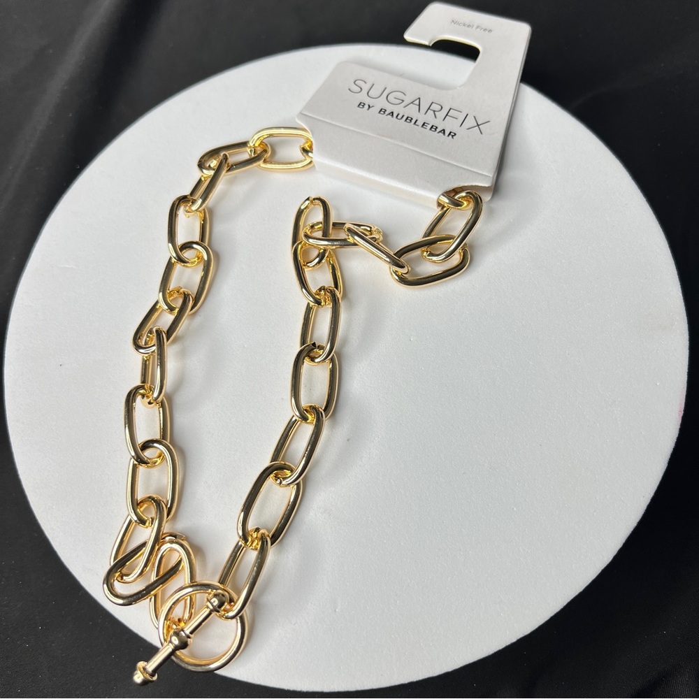 Item 40 - Thick Goldtone Chain Sugarfix Necklace by Baublebar